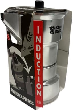 Pezzetti – SOLIDEXPRESS - espressomaker - koffiemaker - 6 kops - aluminium - zilver - INDUCTIE - gas - elektrisch - percolator - moka pot — thumbnail 4