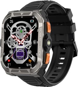Blackview W80 Pro - Smartwatch - Bluetooth 5.3 - 900 mAh - IP68 Zwemmen - LED-zaklamp - Stappenteller - Slaapmonitor - Saturatiemeter - Zwart — thumbnail 1