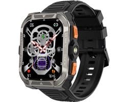 Blackview W80 Pro - Smartwatch - Bluetooth 5.3 - 900 mAh - IP68 Zwemmen - LED-zaklamp - Stappenteller - Slaapmonitor - Saturatiemeter - Zwart