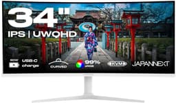 JAPANNEXT Curved Monitor Wit 34" IPS UWQHD (3440x1440) | JN-IPS34Q-HC6-W — thumbnail 1