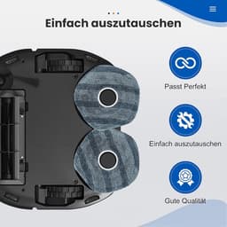 8 Stuks Vervangende dweildoeken Geschikt voor de Eufy X10 Pro Omni/X10 Pro robotstofzuiger - Stofzuiger onderdeel - Dweildoeken — thumbnail 5