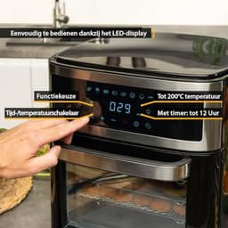 Airfryer Oven 13L met Digitale Besturing en Rotisserie | 8 Programma's | 1700W | Kookruimte met Binnenverlichting — thumbnail 3