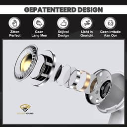 Golden Sound bedrade oordopjes - Oordopjes met draad en microfoon - Jack 3.5mm aansluiting - Zwart — thumbnail 3