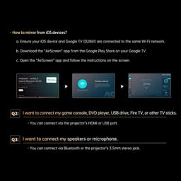 [Netflix & Android TV gecertificeerd] ETOE E3 Pro Projector,Dolby Digital Plus,Native 1080P,600 ANSI,Android TV 11.0,Amlogic S905, 2GB+16GB,5G WiFi,4K Decoding, Auto Focus & Keystone Correction,Play Store vooraf geïnstalleerd,HDMI 2.0 — thumbnail 4