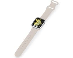 Horloge Bandje Geschikt voor Apple Watch 1, 2, 3, 4, 5, 6, 7, 8, 9, 10, 11, SE - 42/44/45/46 mm Bandje Siliconen Polsband - Siliconen Bandje Smartwatch - Ivoor