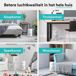 Rolfstone Air Balance Luchtreiniger – HEPA 13 + koolstoffilter – CADR 160 m³/u – Voor ruimtes tot 34 m² – Vermindert stof en pollen – 3 standen + slaapstand + automatische stand – Luchtkwaliteitsindicator — thumbnail 11