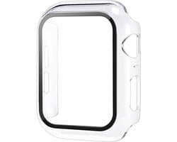 Hoesje geschikt voor Apple Watch 40MM - Hardcase - Screenprotector - Kunststof - Transparant