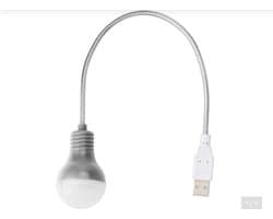 merkloos USB Portable led lamp Zilver