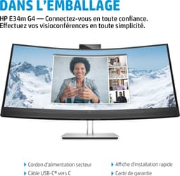 HP E34m G4 – 34 inch Ultrawide Curved Monitor – WQHD – USB-C – 75Hz — thumbnail 4