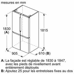 Bosch KFN96VPEA - Serie 4 - Amerikaanse koelkast - 4 French Door - Extra breed - RVS - VitaFresh XXL - Total No Frost — thumbnail 4