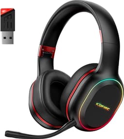Kofire UG-05 2.4GHz Draadloze Gaming Headset - Bluetooth koptelefoon - Afneembare microfoon - Geschikt voor PS4/PS5, Nintendo Switch - Zwart - Rood — thumbnail 1