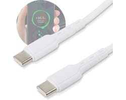 USB-C Snoer - 60W - USB C naar USB C - Flexibele Kabel - Datakabel - 480MBps - Voor GSM, Smartphone, Tablet, Telefoon, Laptop