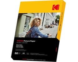 KODAK 9891267 - 50 vellen 230g/m² fotopapier, glanzend, A4-formaat (21x29,7cm), Inkjet printen