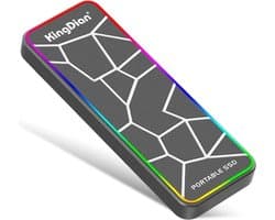 DrPhone KD PRO Externe SSD 500GB – USB 3.0 Externe Opslag + USB C Adapter – Tot 388MB/s – Compatibel met PS5 voor Game Opslag – Laptop / PC / Console