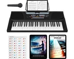 Finesse Keyboard Piano - 54 Keys - Pianostickers - Elektrische Piano - Digitale Piano - Kind - Volwassenen