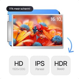 Portable Monitor Ultra 14" - Laptop Scherm Extender - Draagbare Monitor - Inclusief Beschermhoes en Kabels - Full HD — thumbnail 3