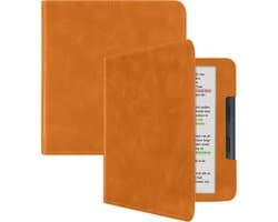 Hoes Geschikt voor Kobo Libra Colour - E-reader Leren Case Sleep Cover Leer - Hoes Geschikt voor Kobo Libra Colour Hoesje E-reader Leer - Bruin