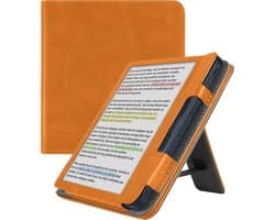 Hoesje Geschikt voor Kobo Libra Colour Lederen Hoes Book Case - eReader Hoes Geschikt voor Kobo Libra Colour Hoesje Book Cover Leer - Bruin