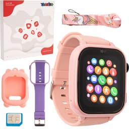 4G Smartwatch kinderen - GPS Horloge kind - HD Videobellen & Stappenteller - Speelgoed - Incl Simkaart — thumbnail 1