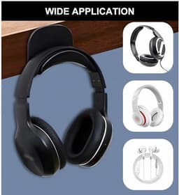 2 stuks - Headset Standaard - Headset Hanger - Koptelefoon Standaard - Koptelefoon Standaard - 9*6.5*3.3cm - wit,zwart - PP — thumbnail 4
