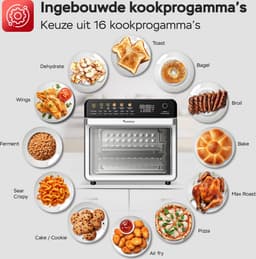 TurboTronic AFO310 Airfryer XXL en Vrijstaande Mini oven – Enkel Deur - 34 Liter – Zilver — thumbnail 8