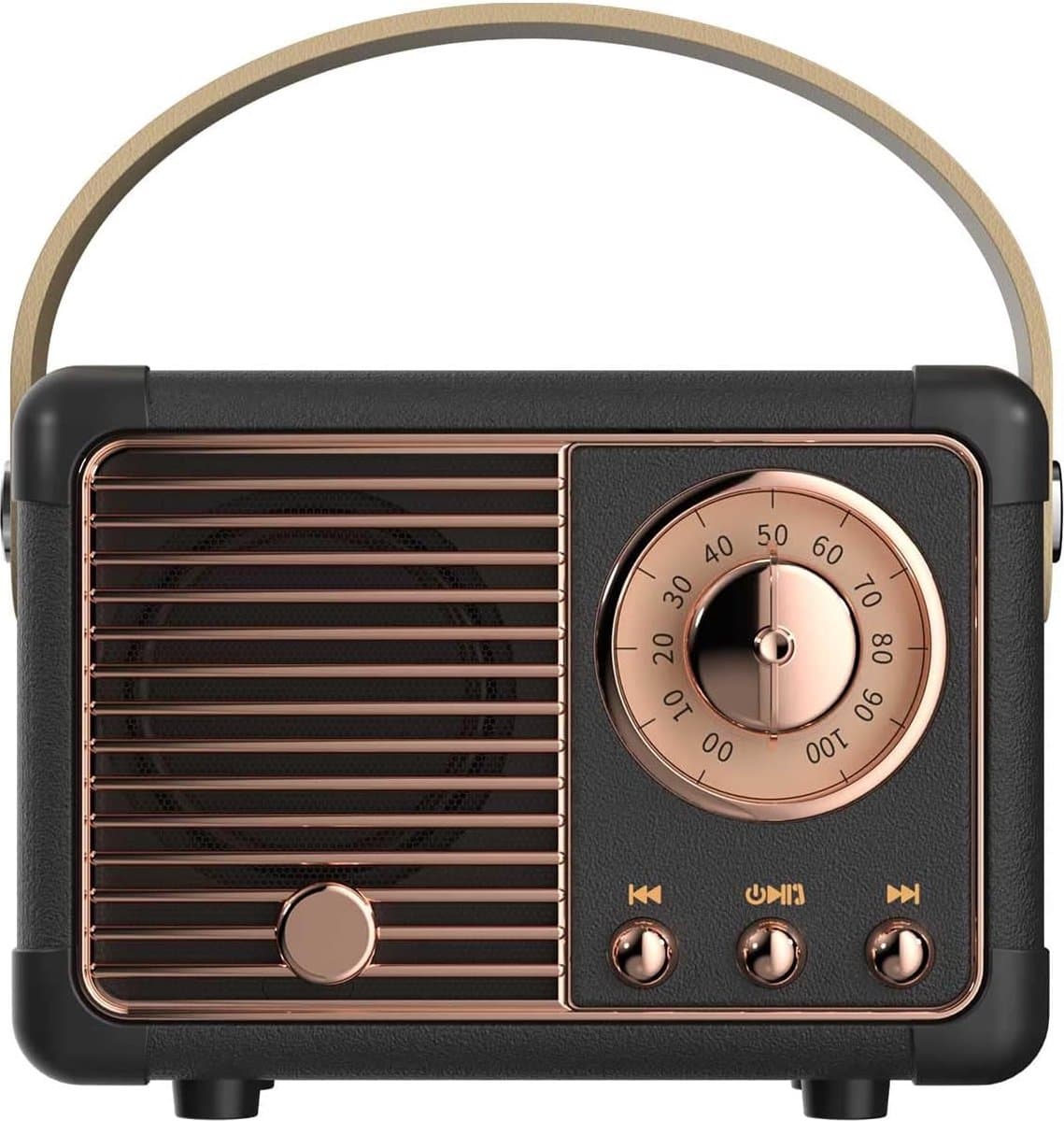 Retro bluetooth speaker - vintage decor - draagbare draadloze bluetooth speaker - Zwart — afbeelding 1