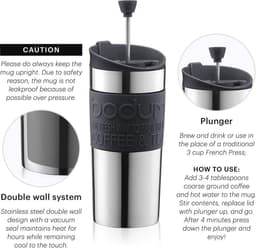 Reis French Press Systeem - Dubbelwandig RVS, 0,35 Liter, Crème — thumbnail 2