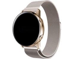 Stravo Smartwatch Milanees bandje 20mm - Starlight - Luxe Milanese Horlogebandje geschikt voor Samsung Galaxy Watch 7 / 6 / 5 / Pro / 4 / 3 / Active 2 - Polar Ignite / Unite – Huawei
