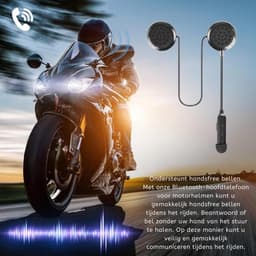 DD Motorhelm Headset - Helm Headset - Koptelefoon - Waterdicht - 15x12x3cm - Zwart — thumbnail 4