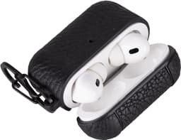 Charmant Style - Airpodshoesje leer -Airpods case -Airpods hoesje leer- Leren hoesje geschikt voor Apple Airpods Pro 2 en 1 - Leren - Beschermend Hoesje- Zwart — thumbnail 4