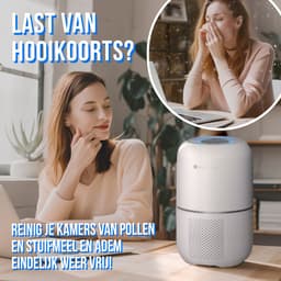 Luchtreiniger Pro met App Combideal 2x Vervangbare HEPA 13 Filter en UV-Lamp - Air Purifier - 165m3/u - Air Cleaner - 4 Standen - Koolstoffilter - Tegen Hooikoorts, Huisstofmijt, Allergie, Stof, Geur, Rook - Wit - Silvergear — thumbnail 2