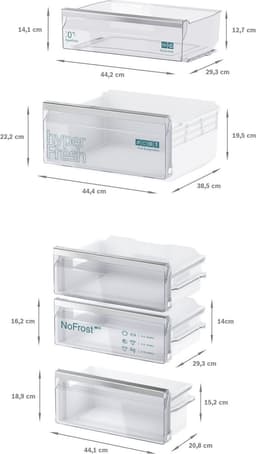 Siemens KI86NVSE0 - iQ300 - Inbouw koel-vriescombinatie - 177.2 cm x 54.1 cm - Sleepdeur - noFrost: nooit meer je vriezer ontdooien - hyperFresh: de extra ruime vershoudlade voor groente en fruit - Led verlichting — thumbnail 15