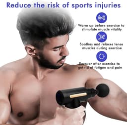 FIBILA Massage Apparaat - Professioneel Massage Gun - Massagegun - 6 Snelheden - Deep Tissue - Zwart — thumbnail 5