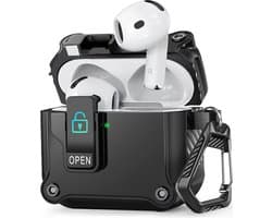 YONO Hoesje geschikt voor Airpods 4 - Case - Lock - Zwart