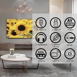 STRONG - 32” HDTV (80 cm) SRT32HD5553 - Connected TV met Android TV - Chromecast - Google assistant - Wifi - Bluetooth - HDR - NETFLIX - Drievoudige tuner - 2 HDMI-poorten (1 ARC) + 1 USB-poorten + Mini-AV + Antenne/Sat Jack - Zwart — thumbnail 6