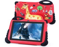 MKSS® Kindertablet Vanaf 3 Jaar - Tablet Kinderen - Kinderspeelgoed - Rood