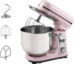 Bestron Keukenmachine - AKM2000SDP - 65dB - 6 snelheden & turbomodus - 6L capaciteit - Roze - 5 jaar garantie — thumbnail 1