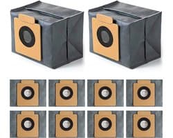 10 stuks stofzakken compatibel met Eufy Clean X8 Pro / X10 Pro Omni Robot, X8 Pro robotstofzuiger, stofzak, reservezak, accessoires, stofzuigerzakken, reserveonderdelen