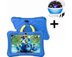 Oneiro Kindertablet KIDSPLAY 7 inch BLAUW - Kindertablet vanaf 3 jaar - Ouder Control App - Beschermhoes - Android 11 – 3000 Mah Batterij - Roze