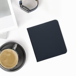 kwmobile flip cover geschikt voor Kobo Libra Colour - Case met magnetische sluiting en handvat - Hoes voor e-reader in donkerblauw - design — thumbnail 5