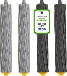 DEGG® - Rubberen bortels geschikt voor iRobot roomba 800/900 serie - Geschikt voor iRobot Roomba onderdelen - Roomba rollers - 2 SET(S) — thumbnail 1