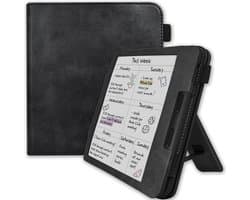 Lunso Geschikt voor Kobo Libra Colour hoes (7 inch) - Luxe Stand sleepcover - Zwart