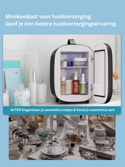 White-Label® Mini Koelkast - Minibar - Skincare Fridge - Zwart — thumbnail 4