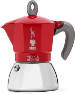 Moka Inductie, kan, geschikt voor alle soorten fornuizen, 6 kopjes espresso (280 ml), rood [Energieklasse A+] — thumbnail 1