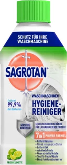 SAGROTAN Hygiëne Wasmachinereiniger 250 ml - 7-in1 Wasmachinereiniger - Verwijdert kalkaanslag - Zorgt voor fris wasgoed - Verwijdert 99% van de bacteriën | Allround Wasmachinereiniger — thumbnail 1