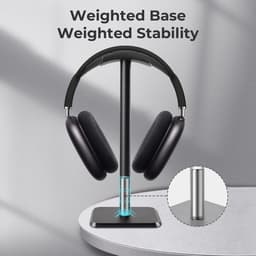 oCreon Hoofdtelefoon Standaard - Gewogen Basis & Grotere Hoogte - Universele Headset Houder — thumbnail 3