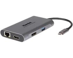 Hamlet HDKC-PD400D laptop dock & poortreplicator Bedraad USB 3.2 Gen 1 (3.1 Gen 1) Type-C Grijs