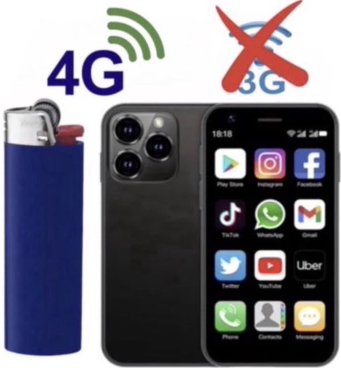 Medj - Mini smartphone- mobiele telefoon- superkleine -klein -4G -Snelste -mini- gsm -android 10 — afbeelding 1