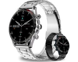 FOXLY Smartwatch M68 Touch screen - 45mm - IP67 Waterdicht - Android - iOS - Heren & Dames - Zilver