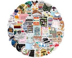 Scoby - Boeken Stickers - Book Stickers - 50 Stickers Mix Pack - Laptopstickers - Geschikt voor Fiets, Step, Laptop, Skateboard, Koffer & Helm